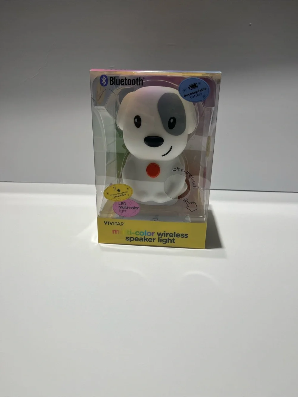 Vivitar White & Gray Bluetooth Wireless Speaker Light - Dog Design